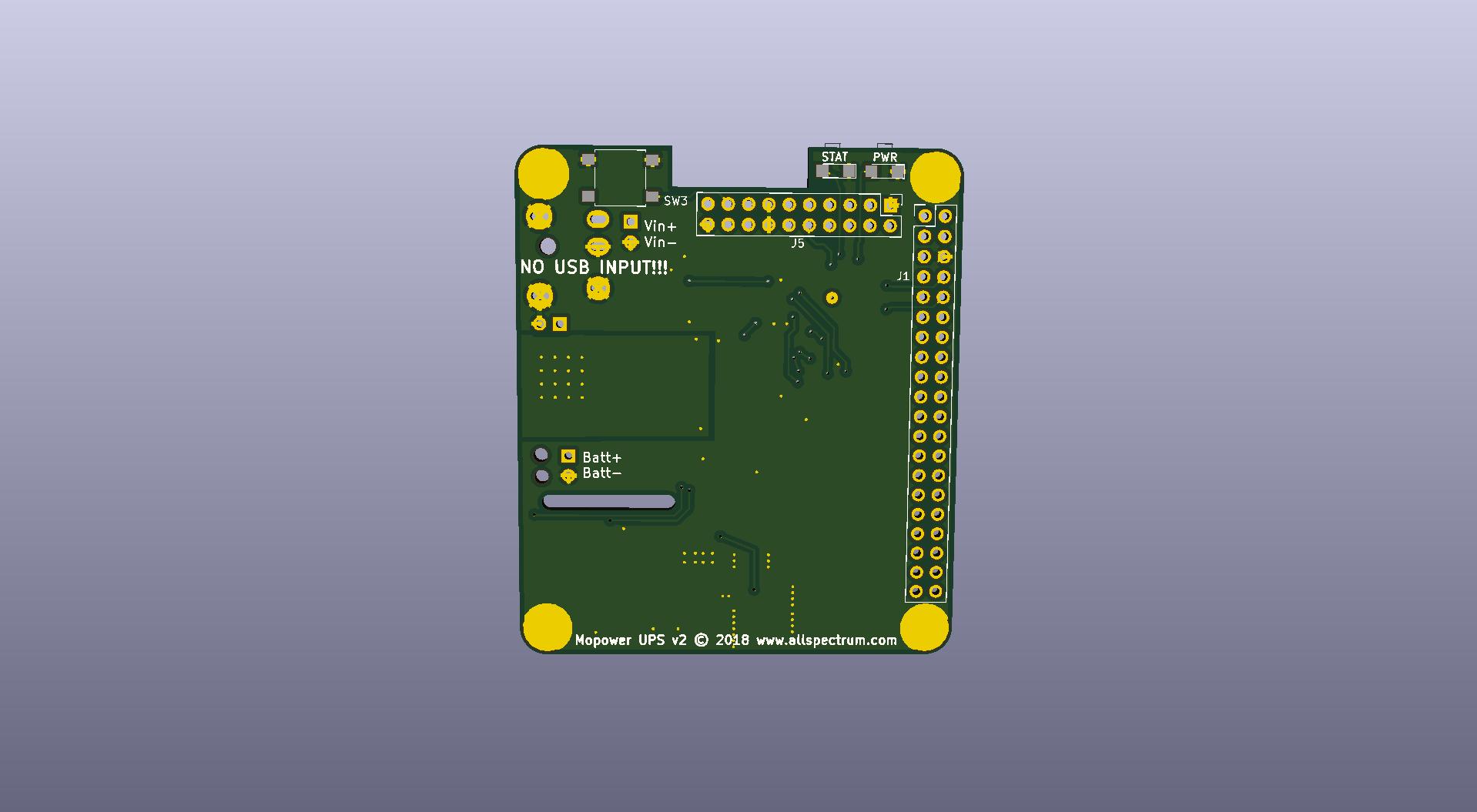 MoPower UPS Hardware Version 2 for the Raspberry Pi with INA219 and AA Batteries