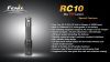 RC10, Fenix RC10 LED Flashlight Black, Rechargeable, 380 lumen