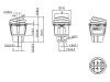 Green LED Illuminated Rocker Switch 2P DPST /ON-OFF 12V