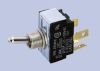 Bat Handle Toggle Switch, DPST, ON/NONE/OFF, Brass/Nickel Plate Actuator, “3 in 1” Combi Terminal