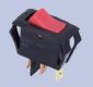 Miniature Snap−In Illuminated Rocker Switch for Low Voltage Applications, SPST, OFF/NONE/ON, Red lens, 10A 12VDC, 12v lamp, .250" Tab (Q.C.)