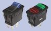 Waterproof Rocker Switch, DPDT, (ON)/OFF/(ON), Momentary on (2 position) with center off, IP66 Waterproof, NO ILLUMINATION, .250" Tab (Q.C)