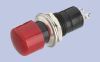 Pushbutton, Single Pole, SPST, OFF/ON, MOMENTARY ON, RED BUTTON