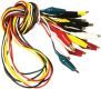 Set of 10 LARGE colored booted aligator clip wires