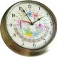 Antique Brass 14" World Time Clock