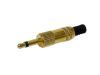 1/8" MONO PLUG WITH STRAIN RELIEF, GOLD-PLATED