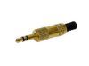 1/8" STEREO PLUG WITH STRAIN RELIEF, GOLD-PLATED