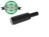 1/8" STEREO JACK WITH STRAIN RELIEF, BLACK