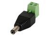 DC PLUG 5.5x2.1MM MALE TO REMOVABLE SCREW TERMINAL, each