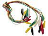 Set of 10 colored booted aligator clip wires