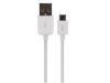 USB 2.0 A MALE to MICRO-USB 5-PIN MALE CABLE - WHITE - 3.28 ft