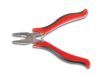 HQ Miniature Flat Universal Nose Pliers with Cutter, CR-V Steel, Nickel Satin Finish